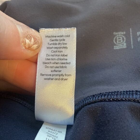 Athleta Blue & Gray High Waist Mesh Inset Leggings Size Medium - Picture 10 of 10